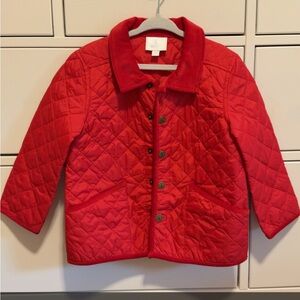 Little English Red Quilted Puffer Jacket
